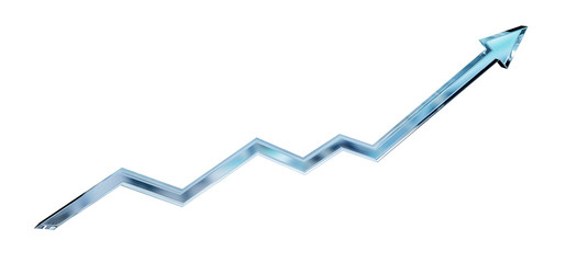 Aufkleber - Blue digital arrow 3D rendering