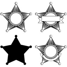 Five Pointed Sheriffs Star Set