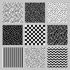 Memphis style pattern with squares
