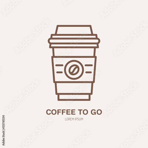 Vector Line Icon Of Coffee To Go Barista Equipment Linear Logo Outline Symbol For Cafe Bar Shop Food Delivery Buy This Stock Vector And Explore Similar Vectors At Adobe Stock