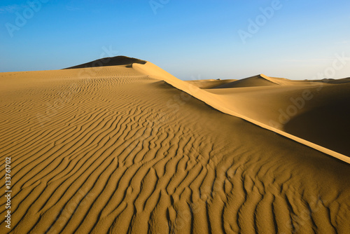 Foto Sand dunes on the beach of Maspalomas, Gran Canaria, Spain