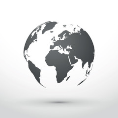 Wall Mural - the earth - black silhouette illustrations