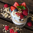 Granola Yoghurt Breakfast with berries