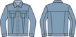 Jean jacket. Front and back