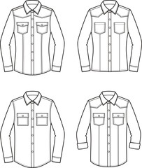 Wall Mural - Jean shirt set