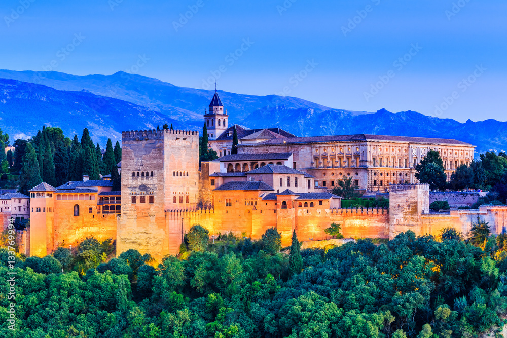 Alhambra, Granada, Spain. - obrazy, fototapety, plakaty 