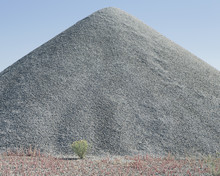 Gravel Pile In Desert
