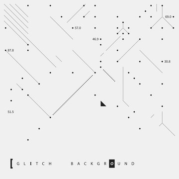 Glitch text background with simple design elements. Useful for posters and covers