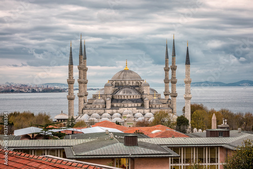 Plakat Błękitny Meczet Istanbuł, Turcja. Sultanahmet Camii.