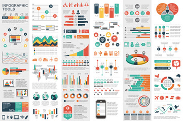 infographic elements data visualization vector