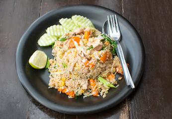 Wall Mural - Fried rice meal served on a plate