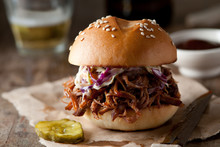Pulled Pork Sandwich With Cole Slaw