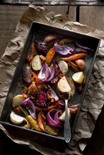 Roasted Root Vegetables With Bacon