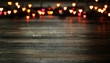 © tache - Heart bokeh, Valentine's day concept on wooden background