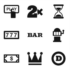 Poster - Set of 9 Casino Filled icons