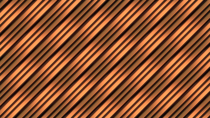 Aufkleber - Golden color wave band abstract surface pattern. 3d rendering
