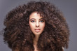 © neonshot - Beauty portrait of girl with afro.