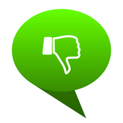 Poster - dislike green bubble icon