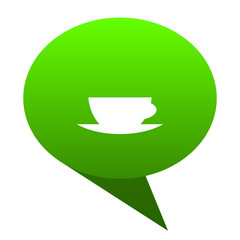 Poster - espresso green bubble icon