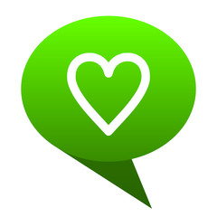 Poster - heart green bubble icon