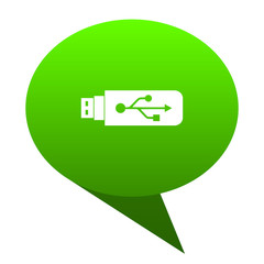 Poster - usb green bubble icon