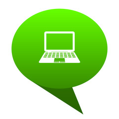 Wall Mural - computer green bubble icon