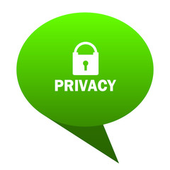 Poster - privacy green bubble icon