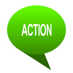 Aufkleber - action green bubble icon