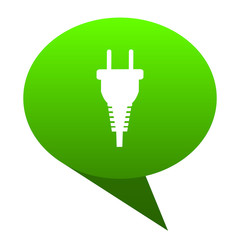 Poster - plug green bubble icon