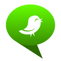 Poster - twitter green bubble icon