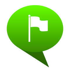 Aufkleber - flag green bubble icon