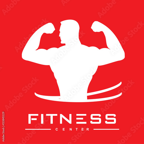 Man Of Fitness Silhouette Character Vector Design Template