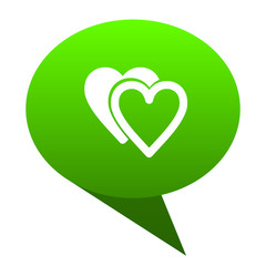 Poster - love green bubble icon