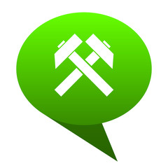 Poster - mining green bubble icon