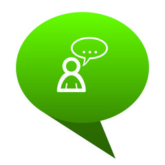 Poster - forum green bubble icon