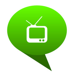 Wall Mural - tv green bubble icon