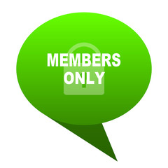 Poster - members only green bubble icon