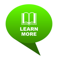 Fototapete - learn more green bubble icon