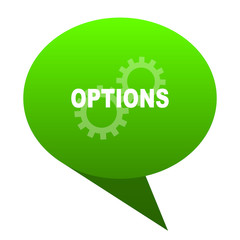 Poster - options green bubble icon