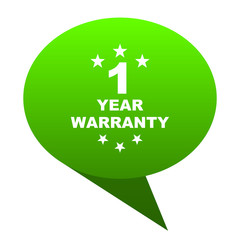 Wall Mural - warranty guarantee 1 year green bubble icon