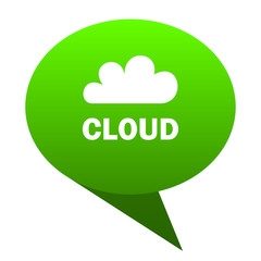 Poster - cloud green bubble icon