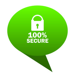 Wall Mural - secure green bubble icon