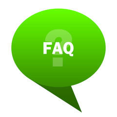 Poster - faq green bubble icon