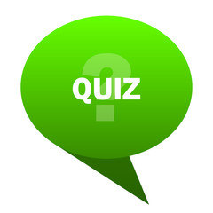 Poster - quiz green bubble icon
