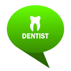 Poster - dentist green bubble icon