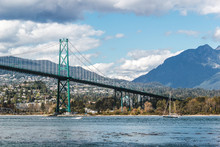 Lions Gate Bridge In Vancouver, BC, Canada