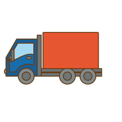 Canvas Print - cargo or delivery truck icon image vector illustration design 