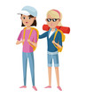 © Jemastock - girls tourist traveling vacation relaxing vector illustration eps 10
