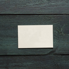 Wall Mural - Thick cardboard business card, blank for copyspace