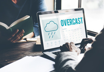 Poster - Overcast Forecast Weather Rainy Cloud Concept